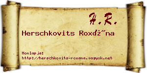 Herschkovits Roxána névjegykártya